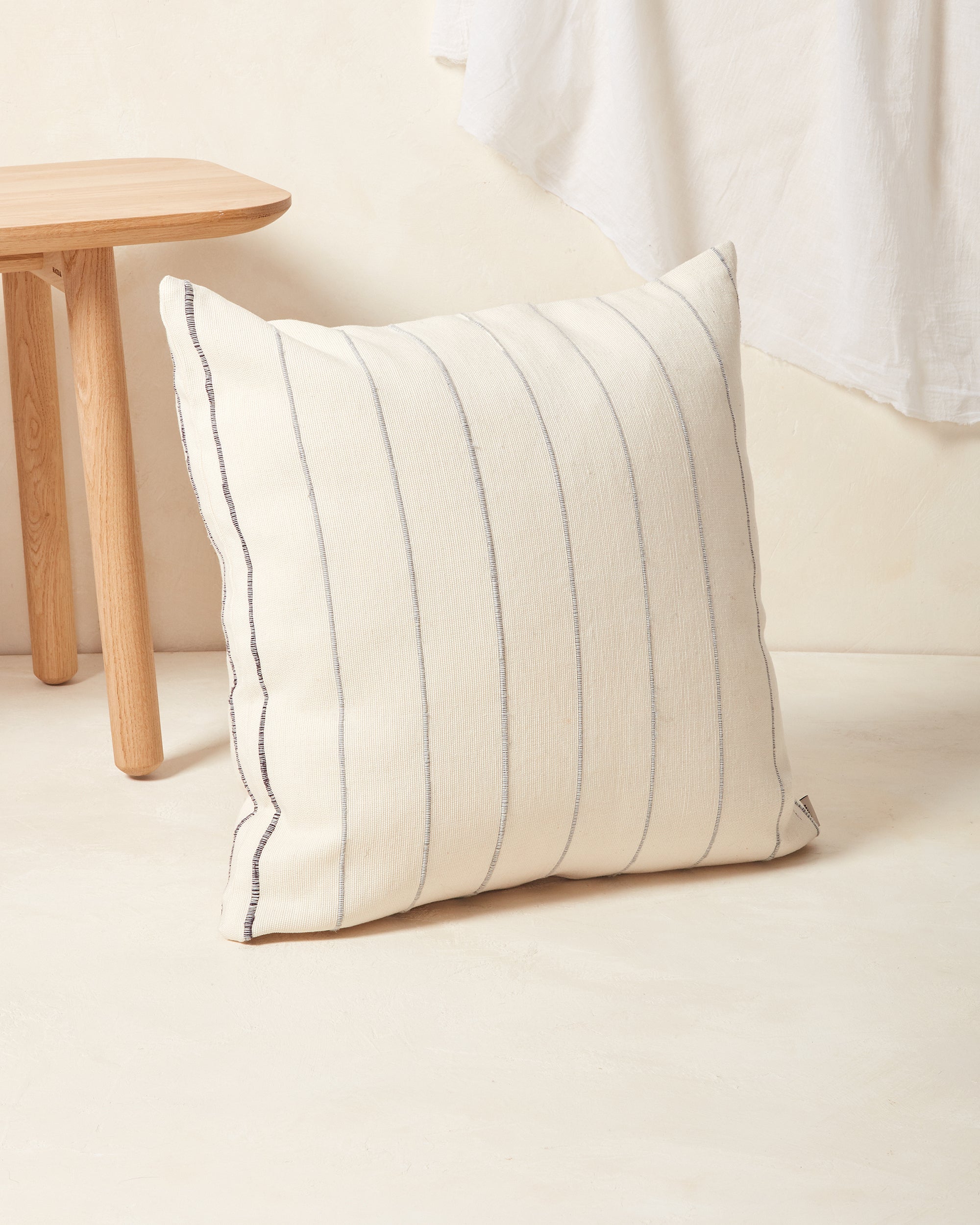 Grey discount striped pillows