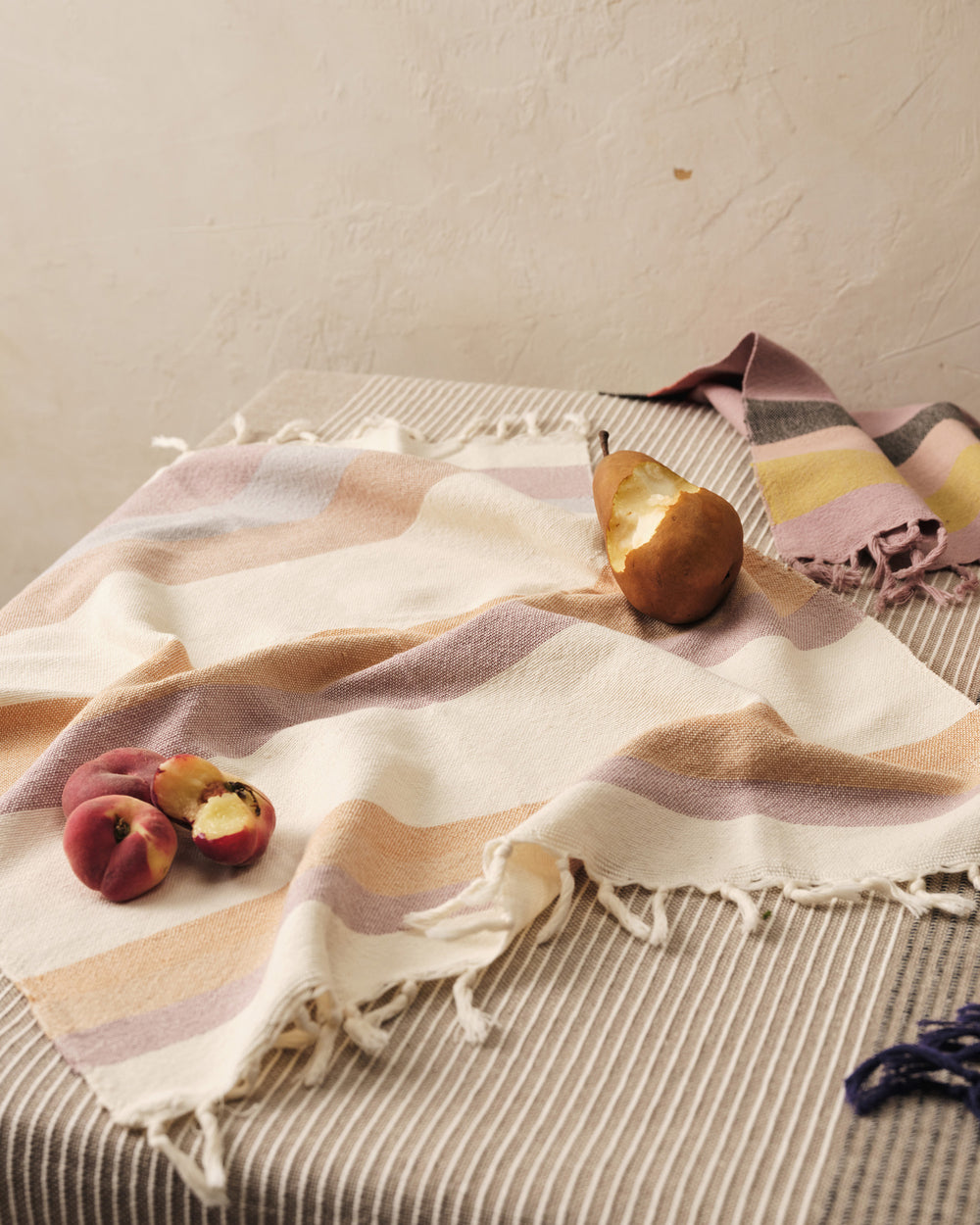 Fruit Stripe Hand Towel - Pear