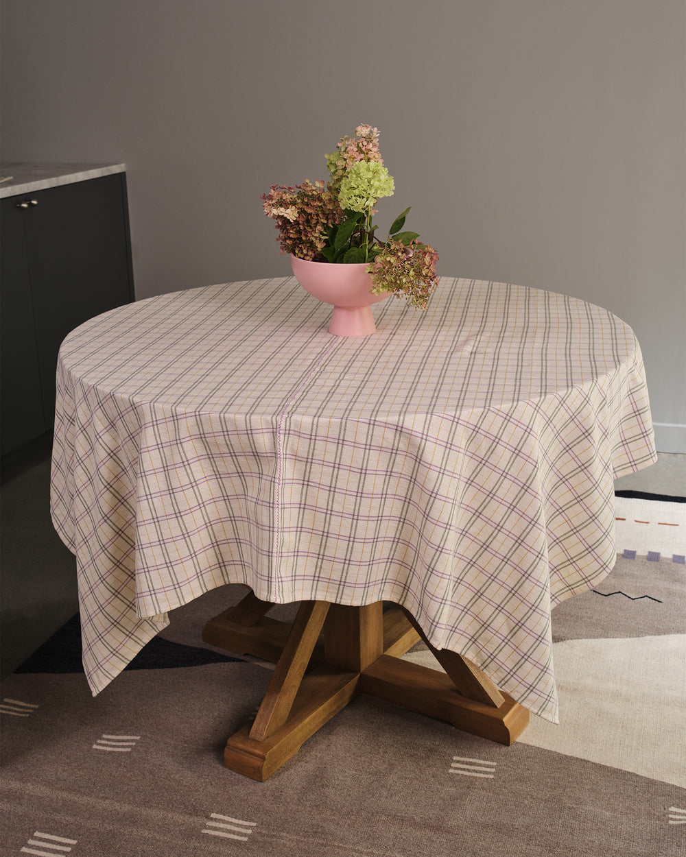 Hudson Grid Tablecloth - Melon