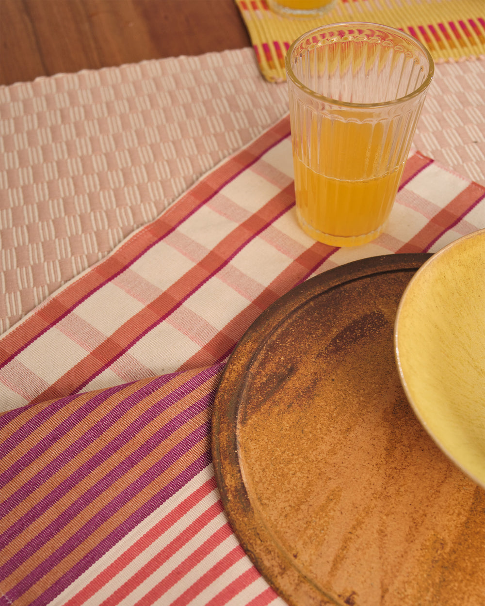 Hudson Plaid Placemat - Berry