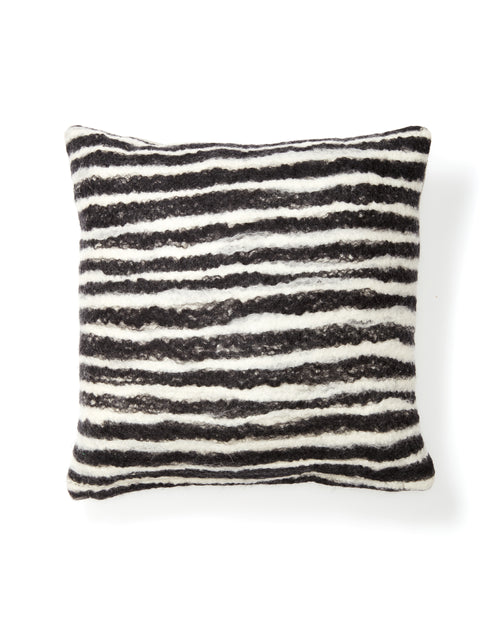 Painted Stripe Pillow - Black