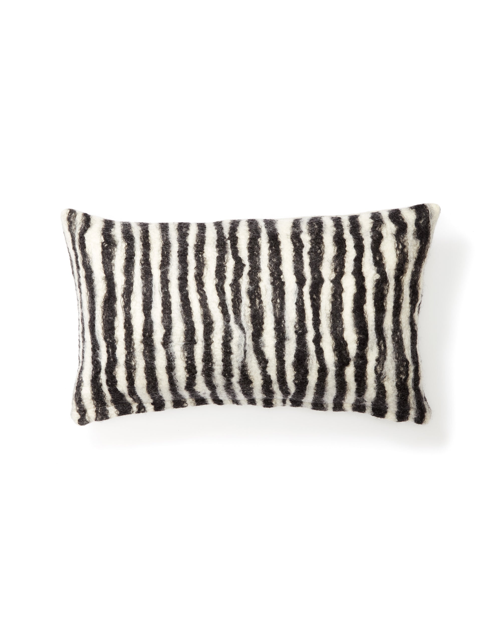 Painted Stripe Lumbar Pillow - Black