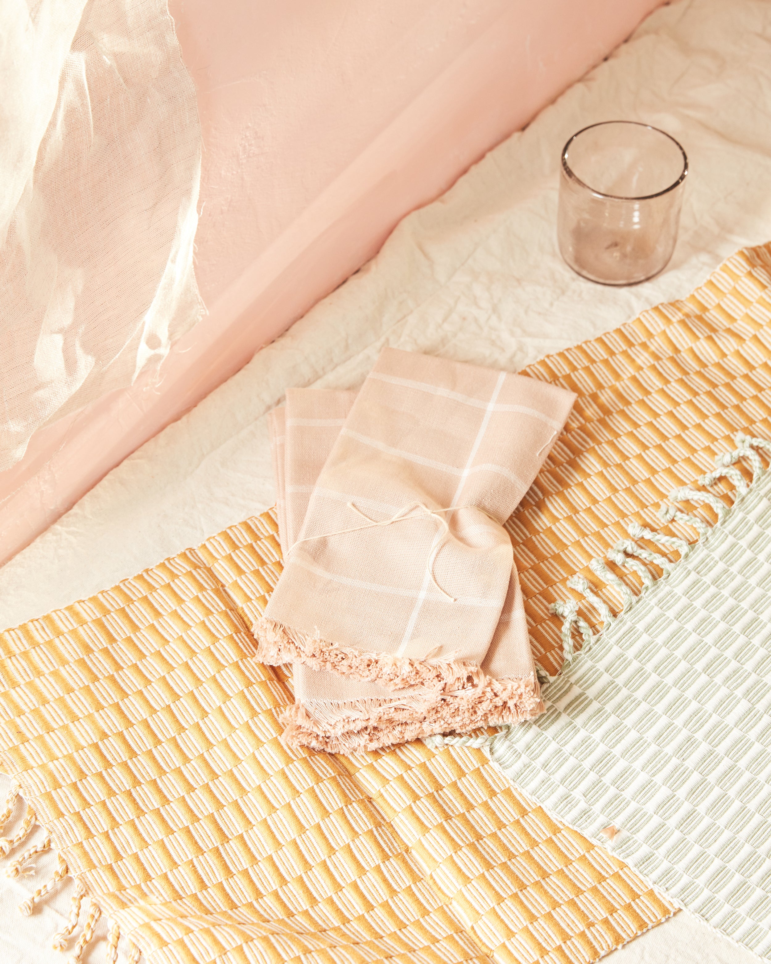 Handmade Peach Cloth Napkins