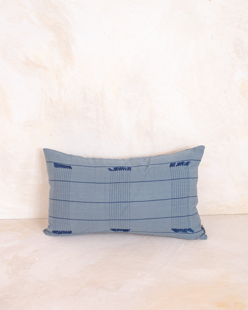 Blue hotsell fringe pillow